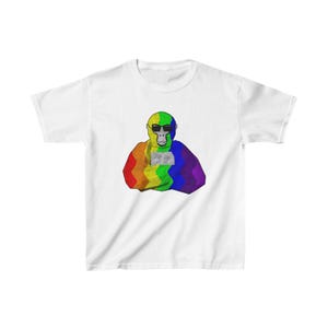 Camiseta de algodón grueso con la etiqueta Gorilla para niños