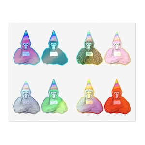 Gorilla Tag Birthday Sticker Sheets