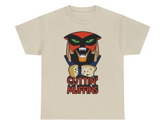 Brak Cuttin&#39; Muffins Unisex Heavy Cotton Tee | Funny shirt | Birthday Gift | Gift for Him | Gift for Her | Cool Shirt | Retro Cartoon Shirt