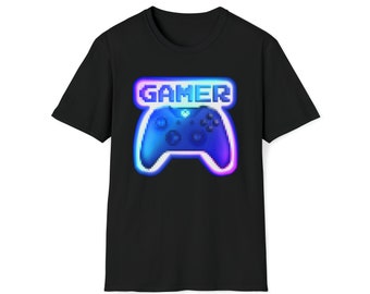 16 Bit Gamer Controller Unisex Softstyle T-Shirt, Controller, Gift For Him, Gift For Her