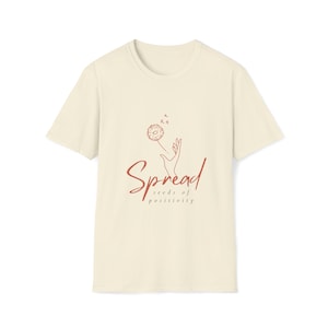 Spread Seeds of Positivity Unisex Softstyle T-Shirt Dandelion Motivational Yoga Relax Tee