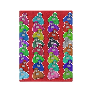 Gorilla Tag Velveteen Minky Blanket multiple sizes red background