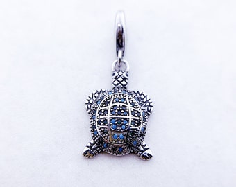 Turtle Talisman Blue Silver 925 Handmade | New Summer Charm Green Sea Turtle | Dainty Turtle Necklace Pendant | Turtle Gifts for Women & Men