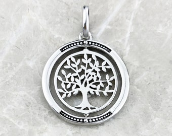 Tree of Life Pendant Rotatable Silver 925 | Tree Of Life Symbol of Family | Nature Jewelry | Spiritual Jewellery - By SoulGemByMad