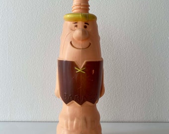 Barney Rubble Vintage Leeres Einweiches Schaumbad Spielzeug - Seltenes Vintage Objekt aus den 1960er Jahren