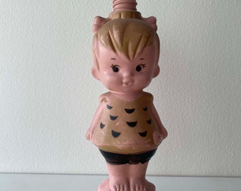 Peebles Flintstone Vintage Leeres Einweiches Schaumbad Spielzeug - Seltenes Vintage 1960er Artikel