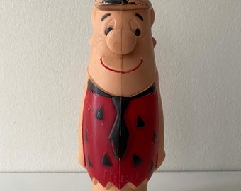 Fred Flintstone Vintage  Empty Soaky Bubble Bath Toy - Rare Vintage 1960's Item