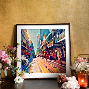 French Quarter Geaux: Bourbon Street Downloadable | French Quarter Printable | Nola Art | Southern Charm | Genuine American| Landscape Art