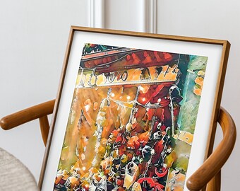 New Orleans Voodoo Art Print: French Quarter NOLA Cityscape (Digital Download)