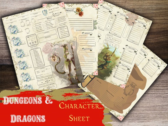 DnD 5e Character Sheet D&D Character Sheet PDF Dungeons and Dragons 5th Edition - TheNatural20