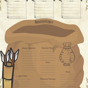Scheda dei personaggi di DnD 5e Scheda dei personaggi di D&D PDF Dungeons and Dragons 5a edizione - TheNatural20 immagine 6