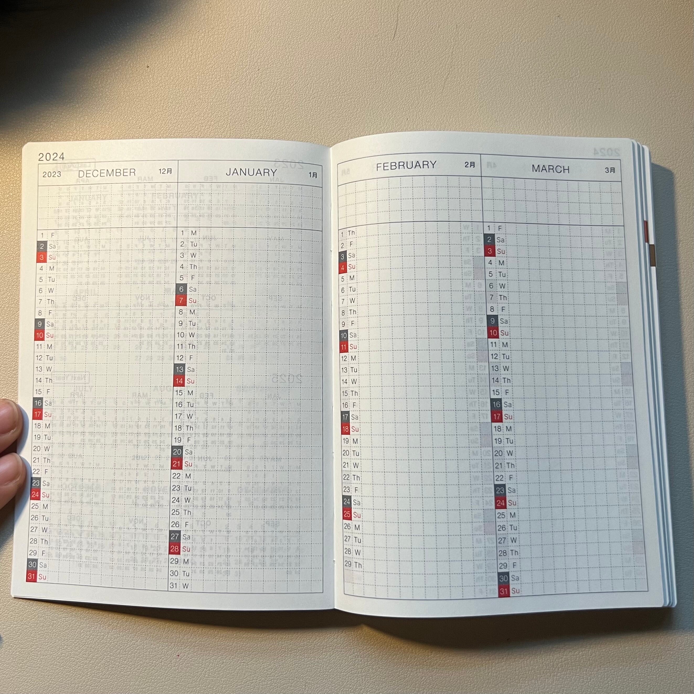 2024 Hobonichi English A6 Techo Original Book A6 Size/jan/mon Etsy Canada