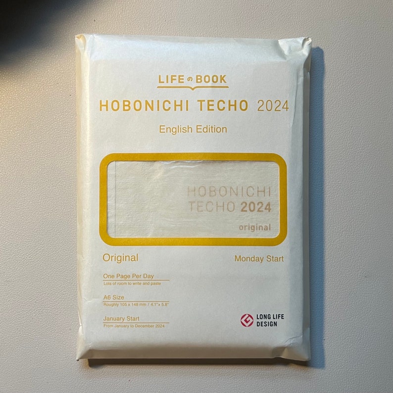 2025 Hobonichi English A6 Techo Original Book A6 Size/jan/mon Start