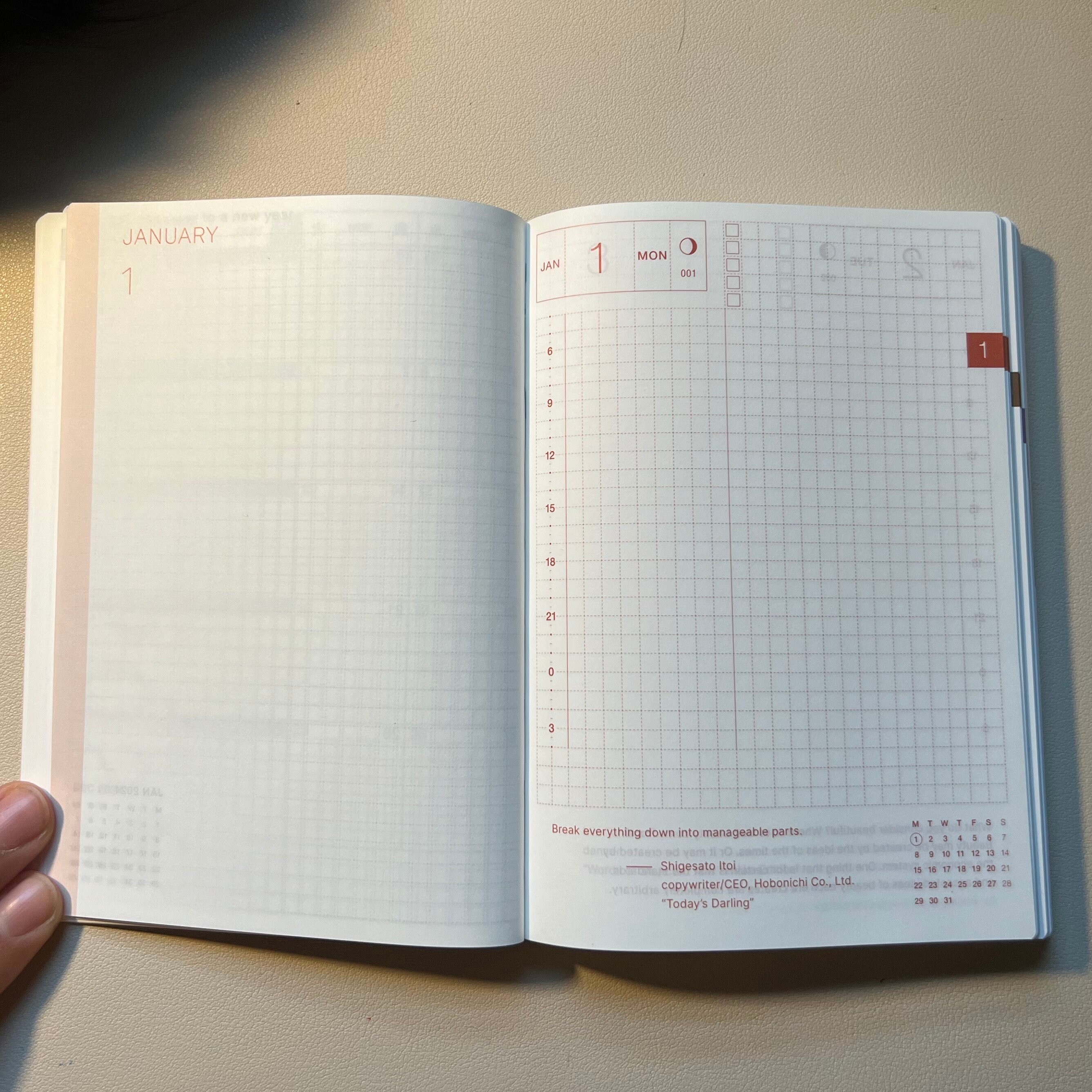 2024 Hobonichi English A6 Techo Original Book A6 Size/jan/mon Etsy Canada