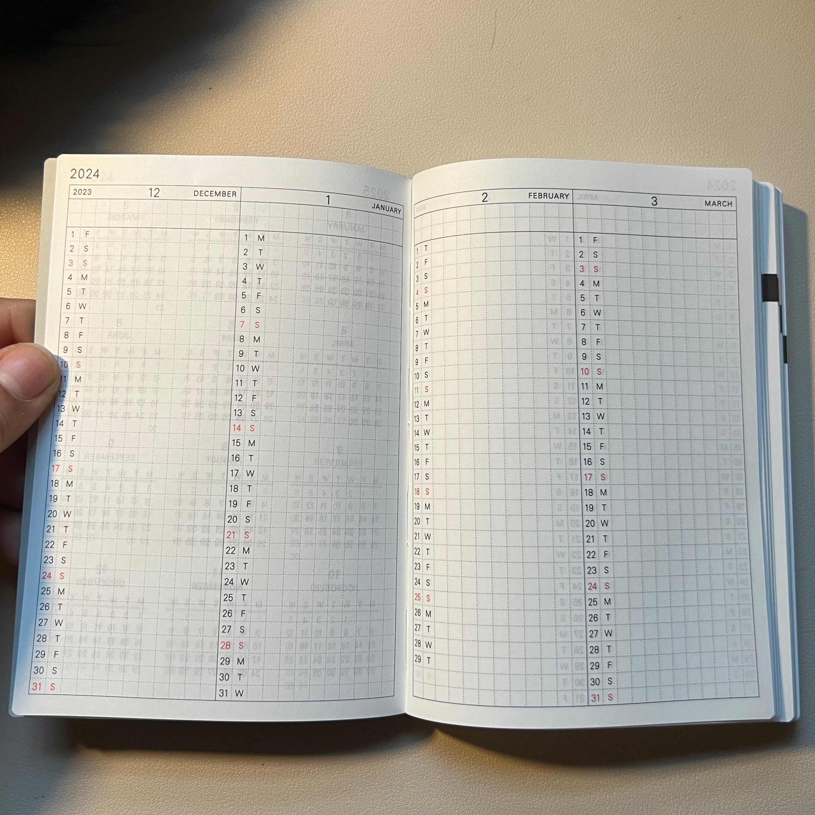 2024 Hobonichi English A6 Techo Planner Arts & Science Book A6 Size/jan