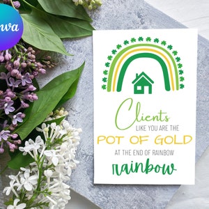 Kunden wie du... | St. Patricks Day Kundenanerkennung Kleine Geschenkanhänger Anpassbare Vorlage | Grundbesitz, Grundpfandrecht, Versicherung, Titel
