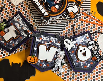 Inspired Mickey Mouse Halloween Banner | Not So Scary Party Decoration | Custom Halloween Birthday banner