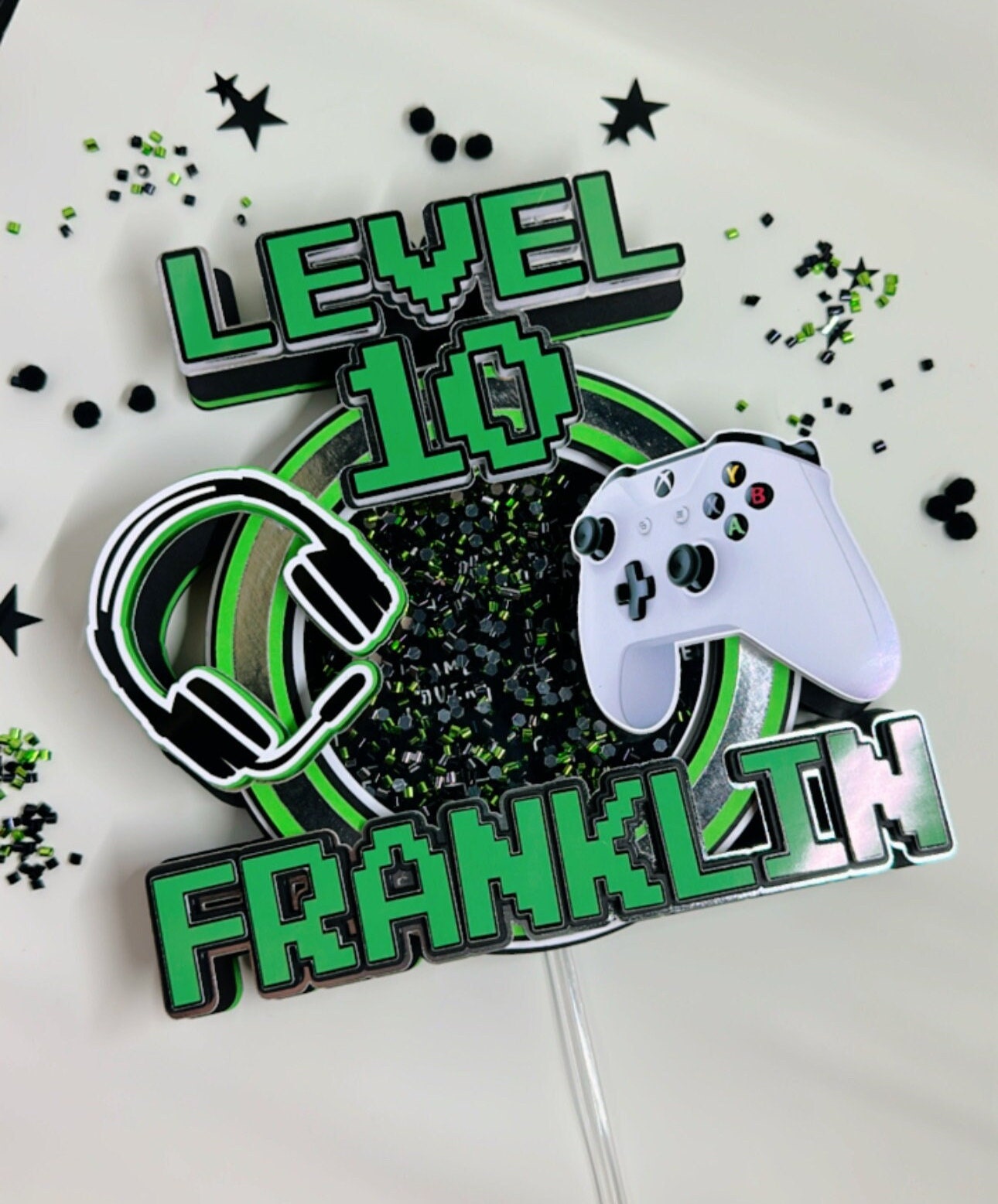 Gamer Cake Topper Gamer Birthday Gaming Cake Topper Video Etsy