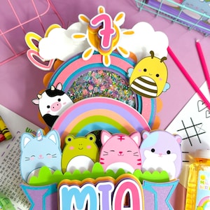 Squishmallow Birthday Cake Topper: Party Decoration