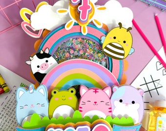 Squishmallow cake topper, squishmallow birthday party, squishmallows decoration, squishmallow cake, squishmallow party, squishy cake topper