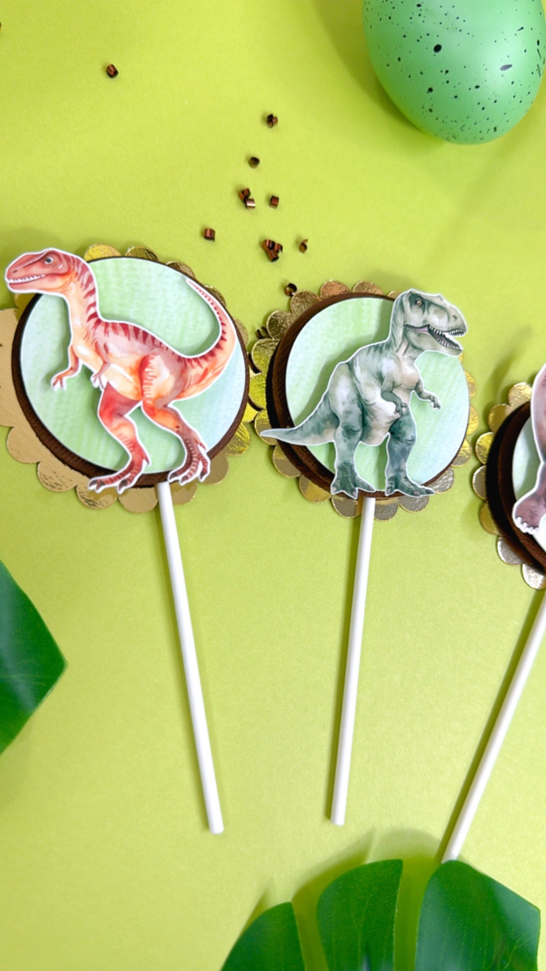 Cupcake Toppers, Custom Cupcake Toppers, Dino Cupcakes Toppers ...
