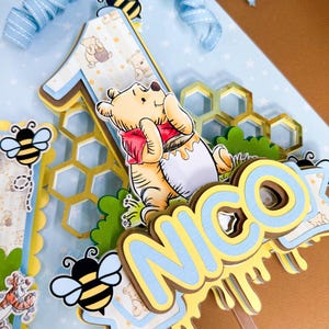 Winnie the Pooh Cake Topper: Hundred Acre Theme Party Decoration