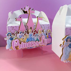 Princess Gable Favor Boxes: Birthday Party Treat Boxes