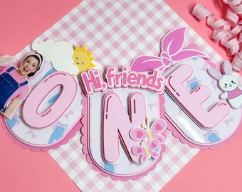 Ms Rachel Inspired First Birthday Banner | Custom High Chair Decoration | Educational Party Theme Décor