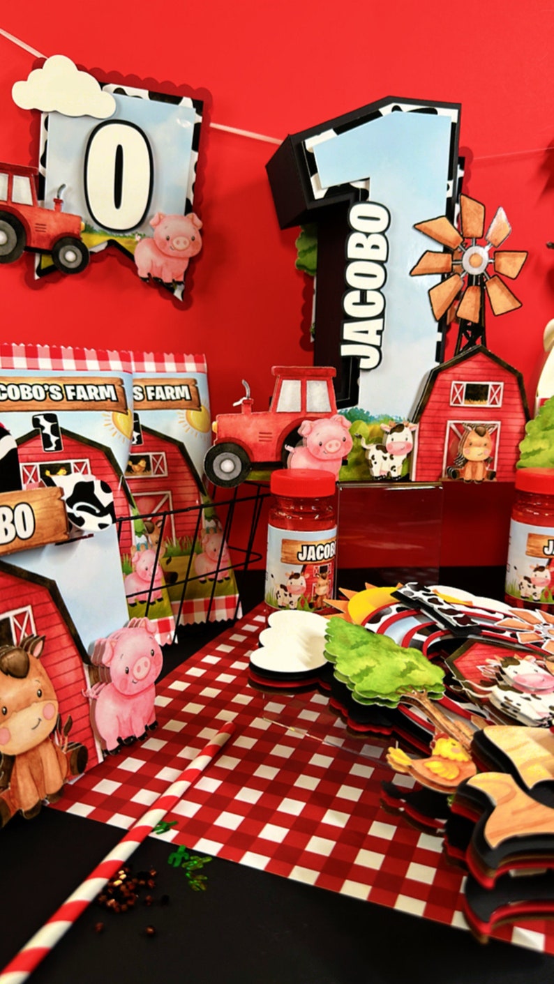 Farm Animals Chip Bags Farm Cow Chip Bags Farm Birthday Decorations