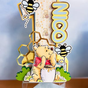Winnie the Pooh 3D Letter: Custom Cardstock Party Decor