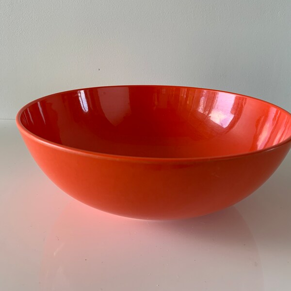 Vintage 'Melamina Style' Per Alimenti Orange Bowl, Made in Italy, 1960s, Orange salad/chip bowl