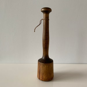 Antique Rustic Wooden Potato Masher Vintage, Farmhouse