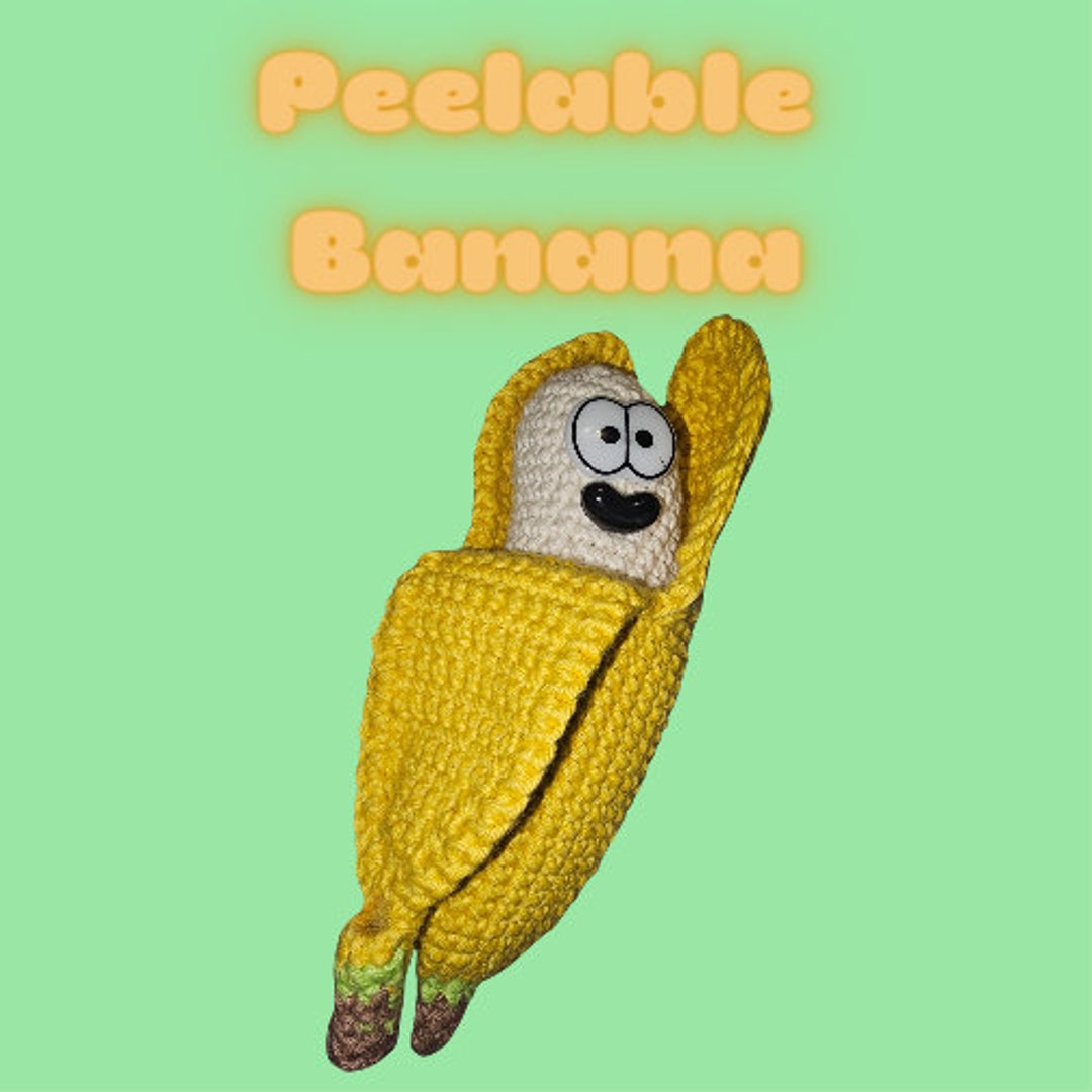 Peelable Kawaii Crochet Banana Montessori Play Food Sturdy Etsy