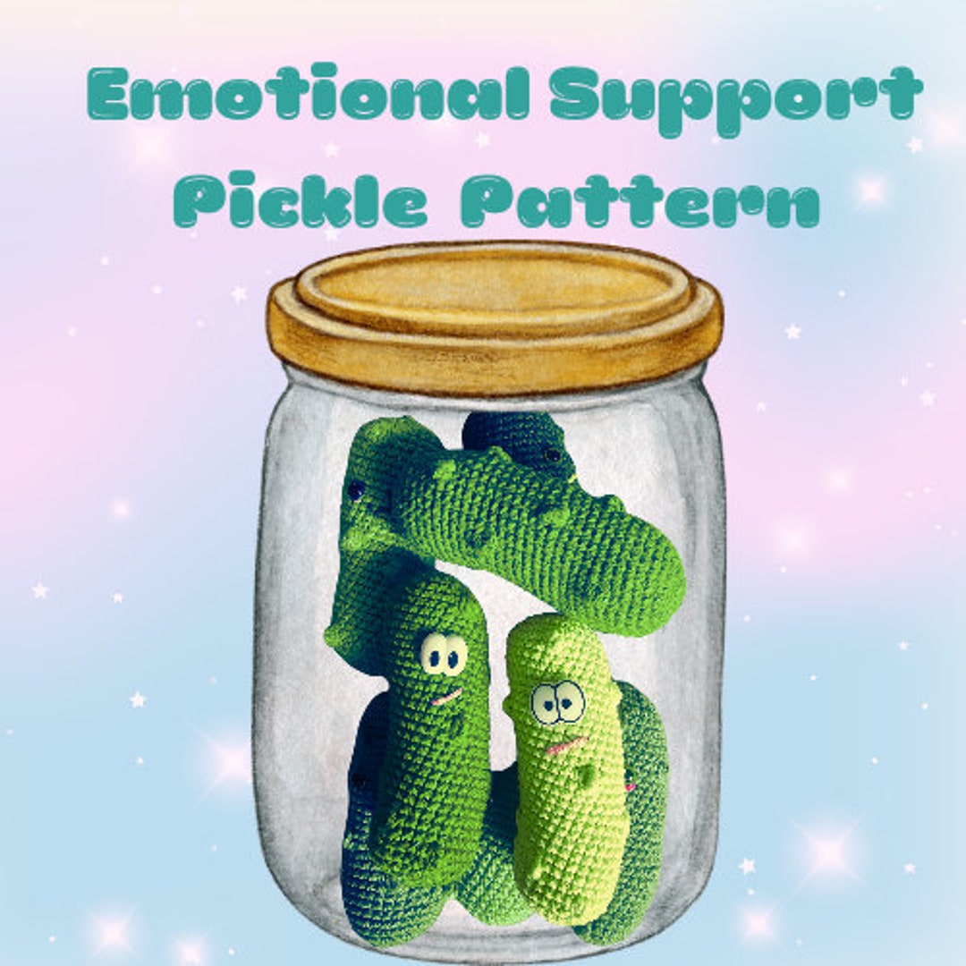 Crocheted Emotional Support Pickle