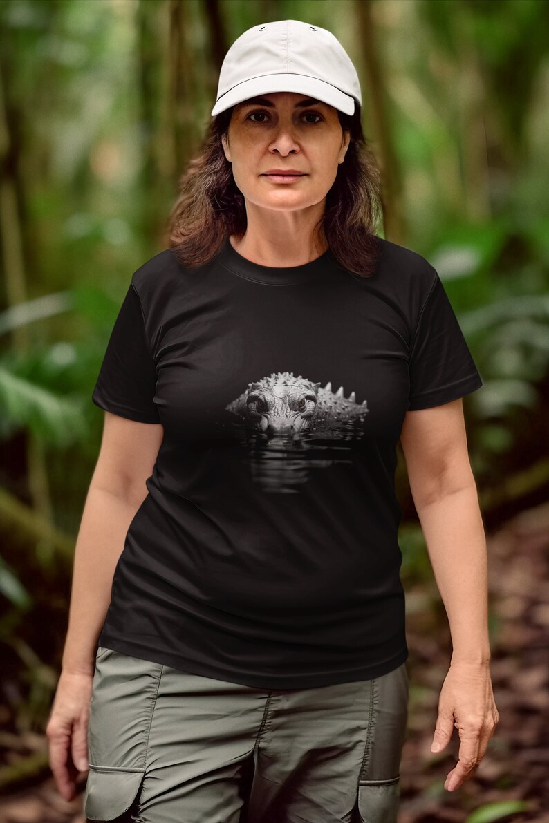 Albino crocodile, crocodile T-shirt, White Crocodile, Rare Animal, alligator tshirt, white, alligator, Albino Crocs, Reptile t-shirt, hunter t-shirt, wildlife, tshirt, predator top, reptile tshirt, hype tide store, hype tide, beast t-shirt.