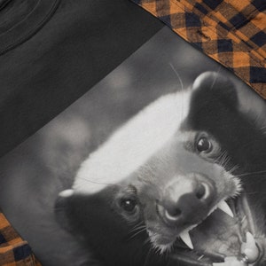 Angry Honey Badger T-shirt | Honey badger | Graphic Tees | Tops | Clothing | Men's Clothing |  Women's Clothing | Animal | American badger