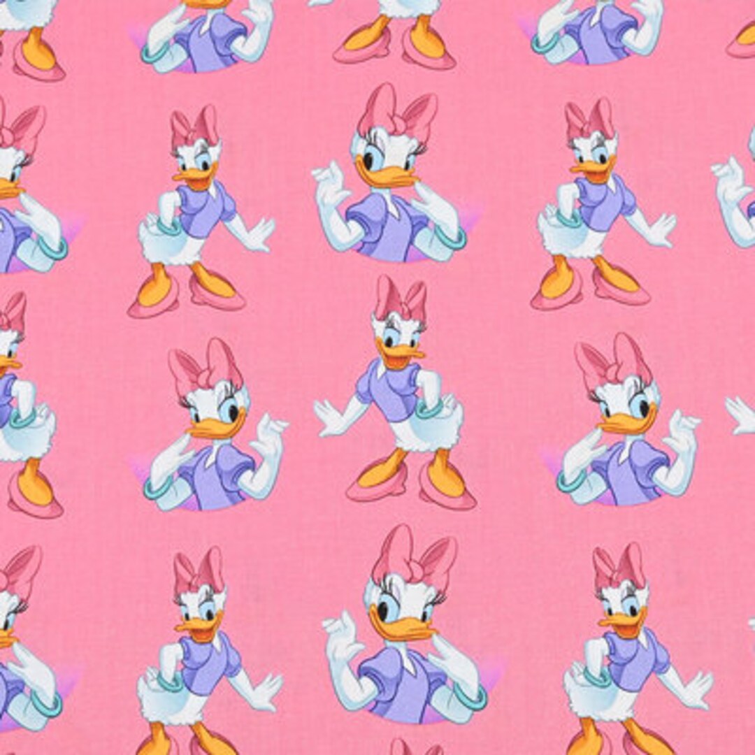 Disney Daisy Duck Fabric Pure Cotton Cartoon Fabric by the Half Yard Etsy