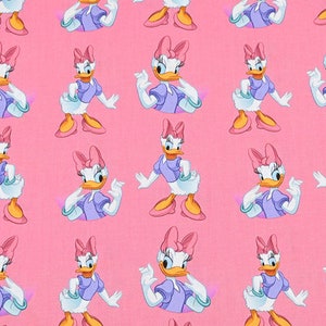 Disney Daisy Duck Fabric Pure Cotton Cartoon Fabric By The Half Yard