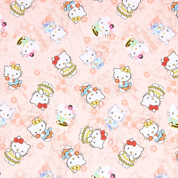 Hello Kitty Fabric Cat Lucky Kitty Fabric Japanese Anime Fabric Pure Cotton Cartoon Fabric By The Half Yard