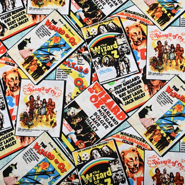 Movie Fabric Oz Fabric Camelot The Wizard of Oz Movie Posters Fabric Pure Cotton Cartoon Fabric By The Half Yard