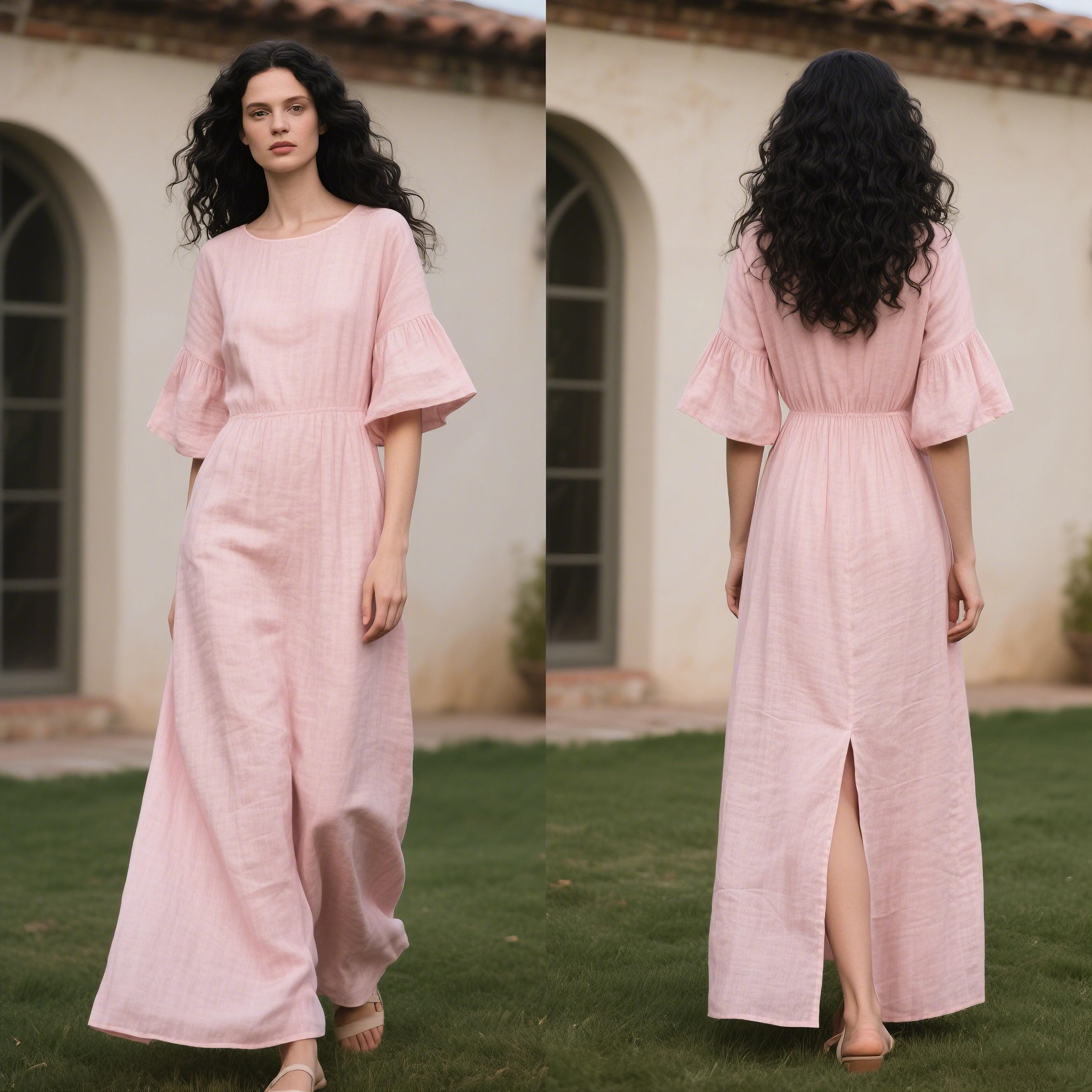 Linen Dress with Pockets