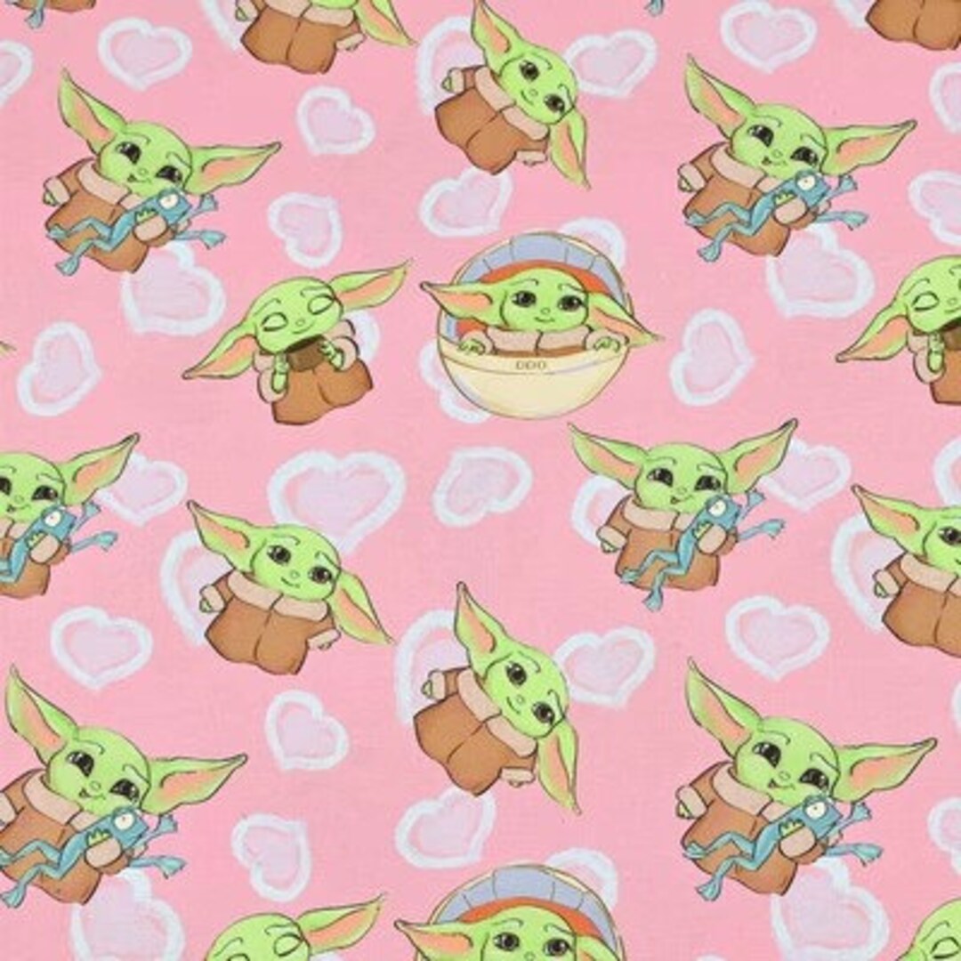 Baby Yoda Fabric Star Wars Mandalorian and Child Fabric Pure Cotton