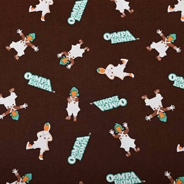 Willy Wonka Oompa Loompa Fabric Pure Cotton Cartoon Fabric By The Half Yard