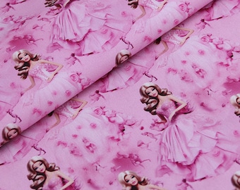 Barbie Fabric Barbie Girl Toss Hot Pink by Riley Blake 100% Cotton Fabric 