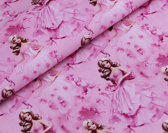 Barbie Fabric Barbie Girl Toss Hot Pink by Riley Blake 100% Cotton