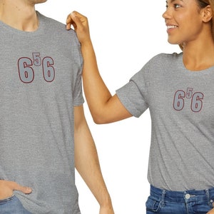 656 T-shirt, riktnummer t-shirt, 656, Tampa, Florida, Sex Fem Sex, (Grå siffror med rödbrun kontur)