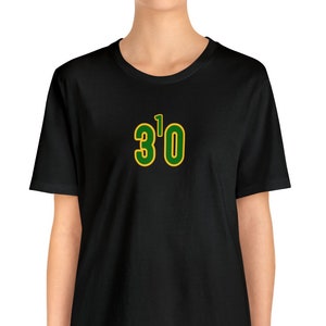 310 T-shirt, riktnummer t-shirt, 310, Los Angeles, Kalifornien, TRE ETT OH, (gröna siffror med gul kontur)