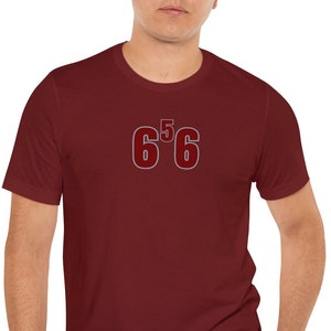 656 T-shirt, riktnummer t-shirt, 656, Tampa, Florida, Sex Fem Sex, (Rödbruna siffror med grå kontur)