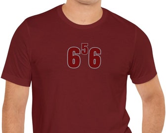 656 T-Shirt, area codes t-shirt, 656, Tampa, Florida, Six Five Six, (Maroon Numbers With Grey Outline)