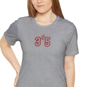 305 T-shirt, riktnummer t-shirt, 305, Miami, Miami-Dade, Florida, TRE OCH FEM, (Silverfärgade siffror med röd kontur)